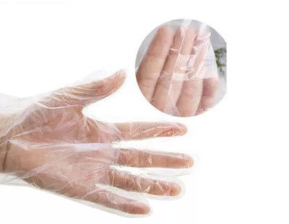 Guantes disponibles grabados en relieve de la mano de la manipulación de alimentos 0.01m m